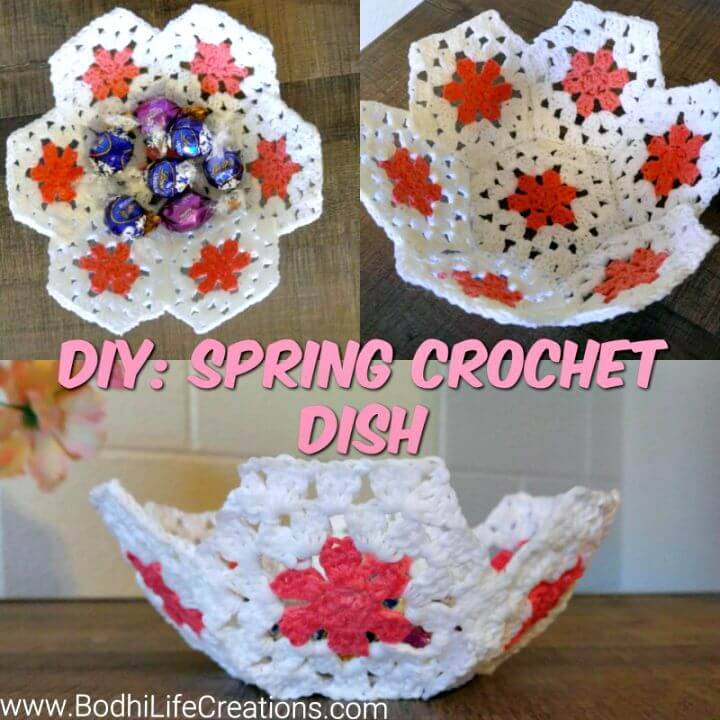 Easy Crochet Spring Dish – Free Pattern & Photo+Tutorial