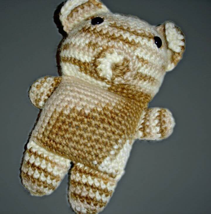 How To Crochet Square-Bellied Teddy Bear- Free Pattern