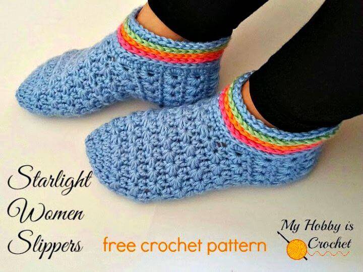 Easy Crochet Starlight Women Slippers