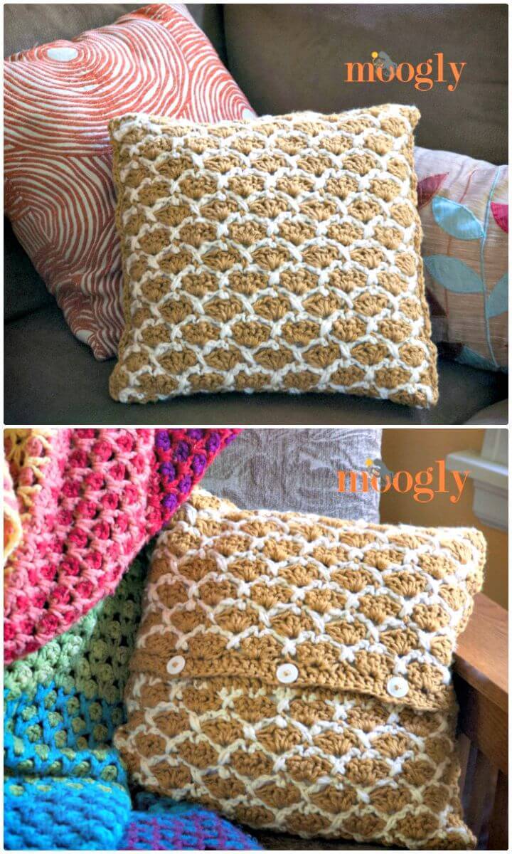 Crochet Sunshine Lattice Pillow - Free Pattern