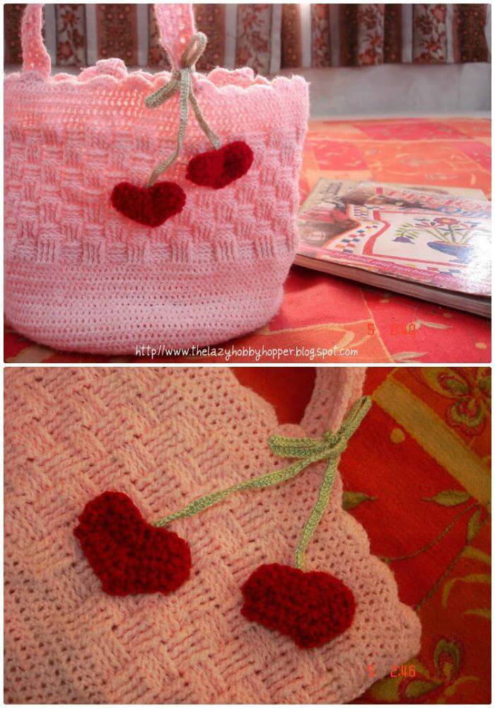 How To Crochet Sweet Heart Bag - Free Valentine Day Pattern