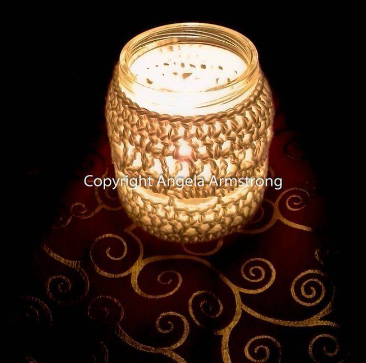 How To Crochet Tea Light Candle Cosy - Free Pattern