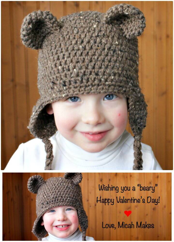 Crochet Teddy Bear Hat - Free Pattern
