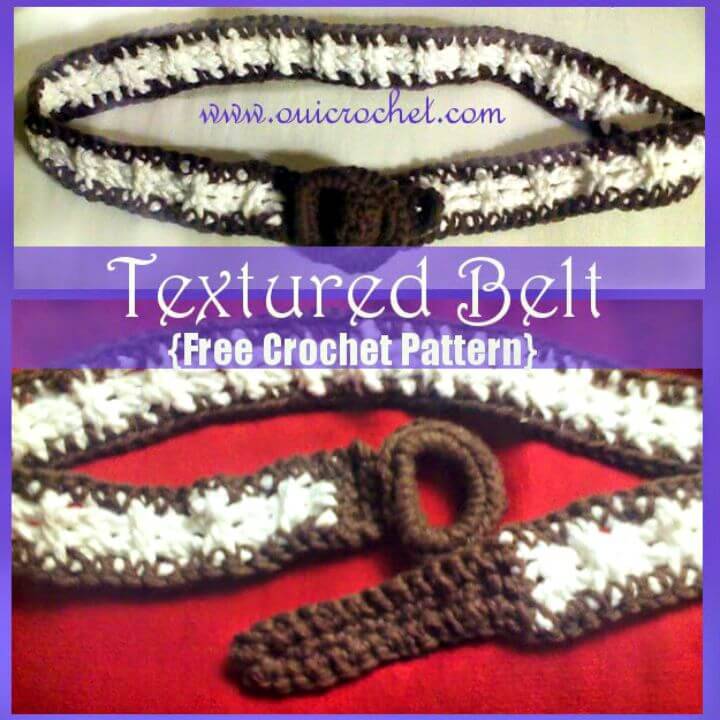 Crochet Textured Belt - Free Pattern
