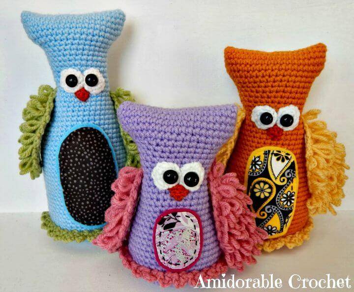 Crochet Three Owls - Free Amigurumi Pattern
