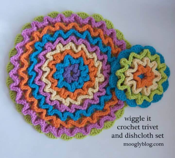 Crochet Trivet And Dishcloth Set - Free Pattern