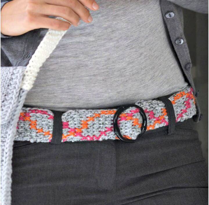 How To Easy Crochet Tunisian Belt - Free Pattern