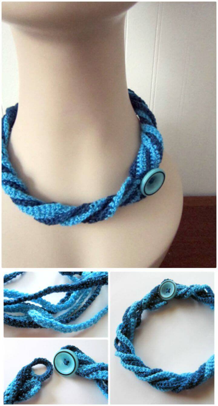 How To Crochet Twist Necklace - Free Pattern