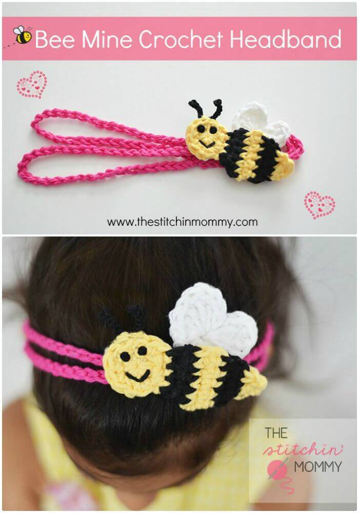 Easy Free Crochet “Bee Mine” Headband – Free Pattern