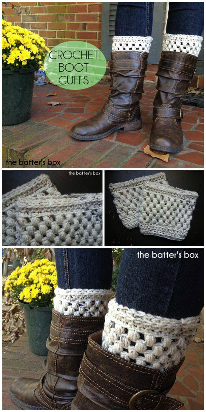 How To Crochet Boot Cuffs - Free Pattern
