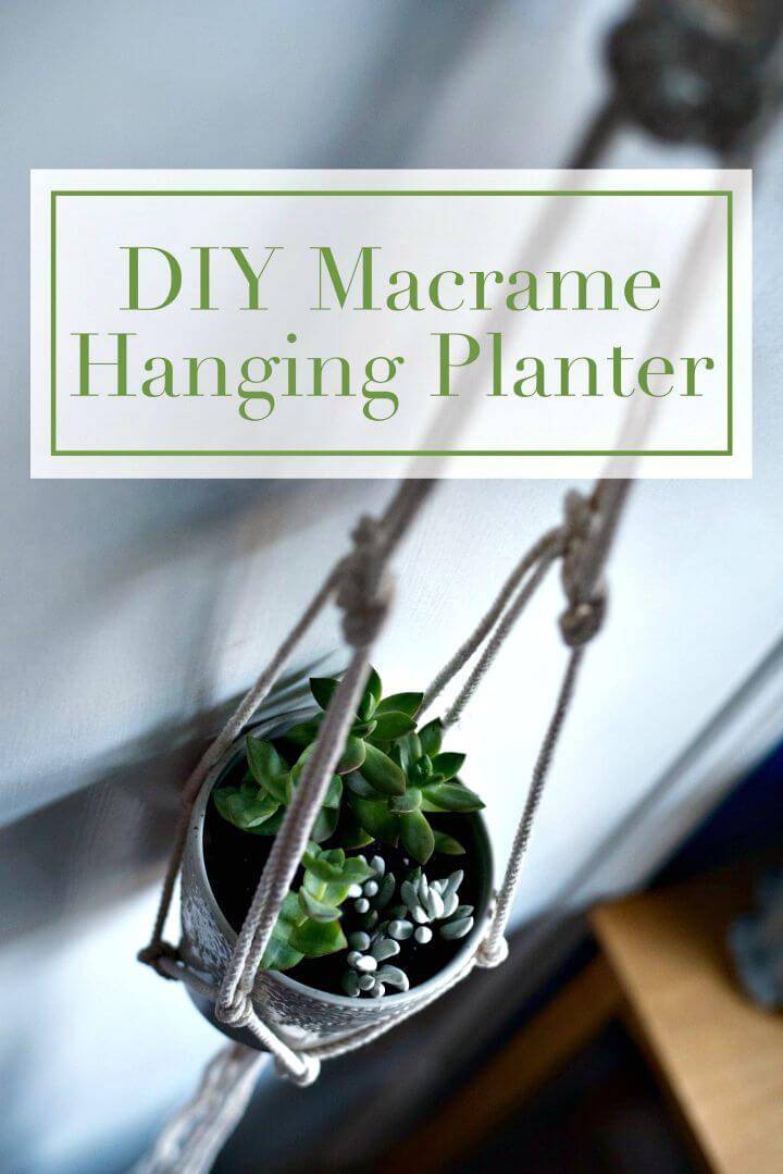 DIY Adorable Macrame Hanging Planter