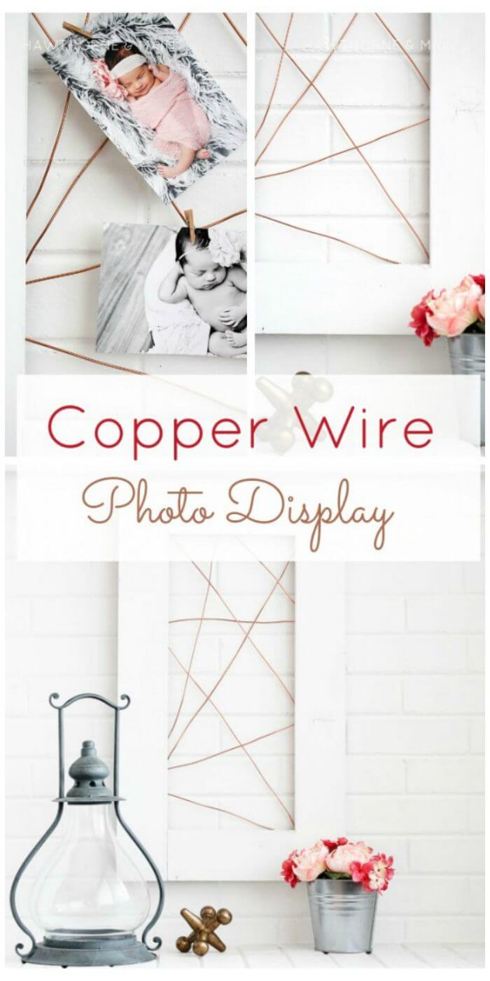 DIY Copper Wire Photo Display