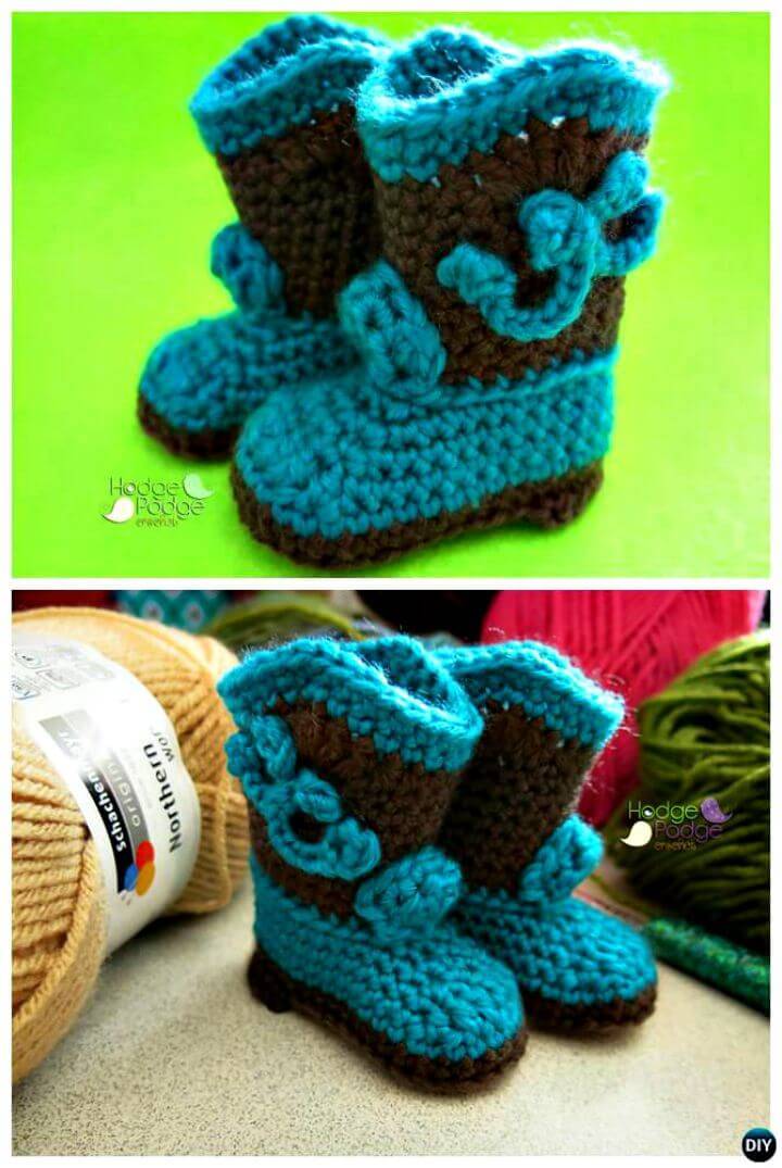FREE Crochet Baby Cowboy Boots