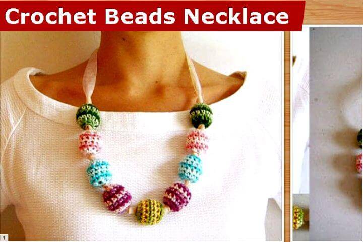 Crochet Beads Necklace - Free Pattern
