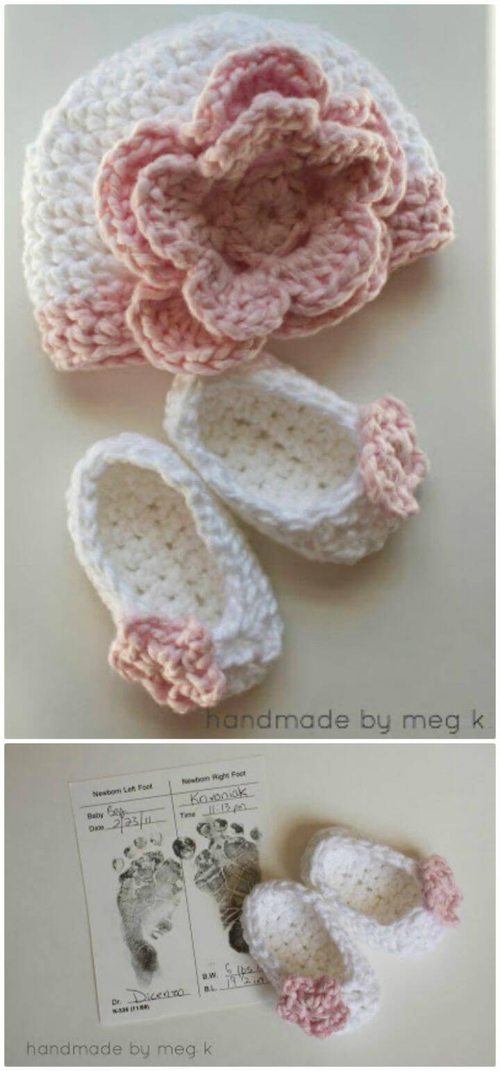 Crocheted Newborn Slippers Free Crochet Pattern!