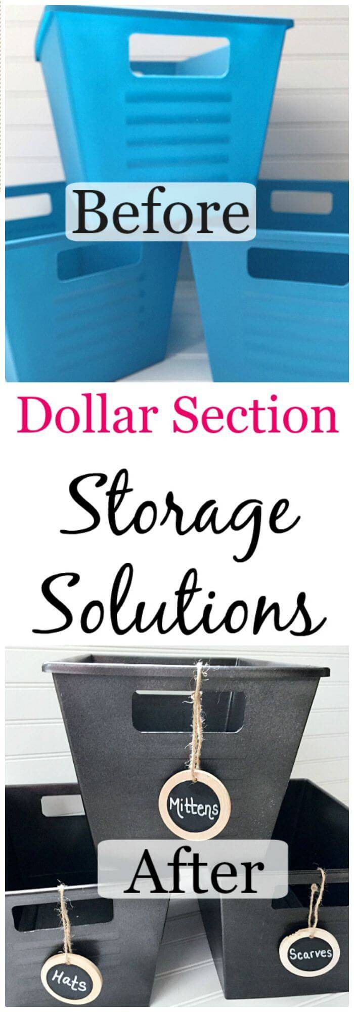 DIY Dollar Storage Creating Storage Solutions