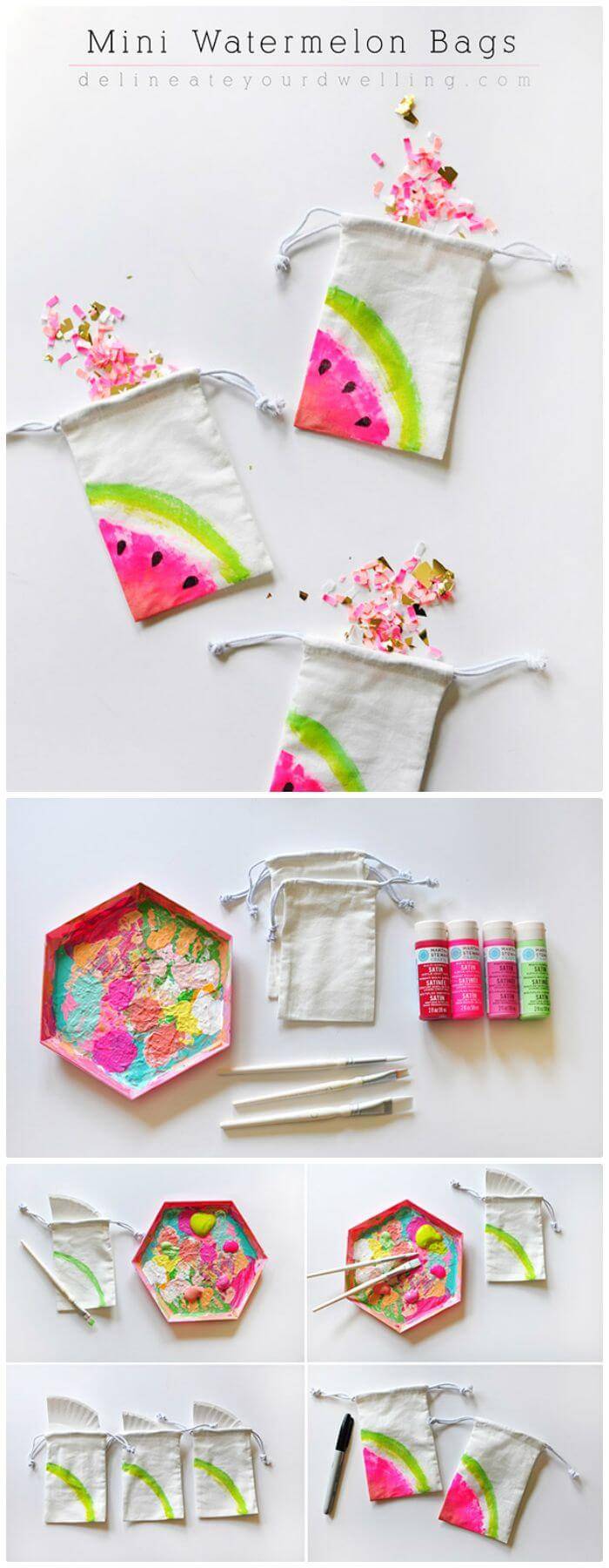 DIY Dollar Storage Mini Watermelon Bags