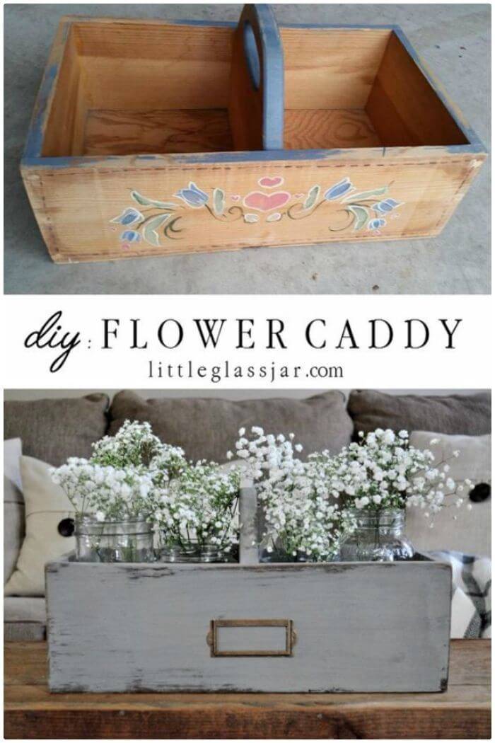 DIY Dollar Store Flower Caddy
