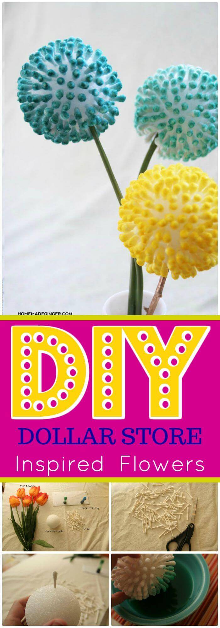 DIY Dollar Store Inspired Flowers