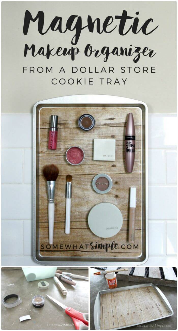 DIY Dollar Store Magnetic Makeup Board Tutorial