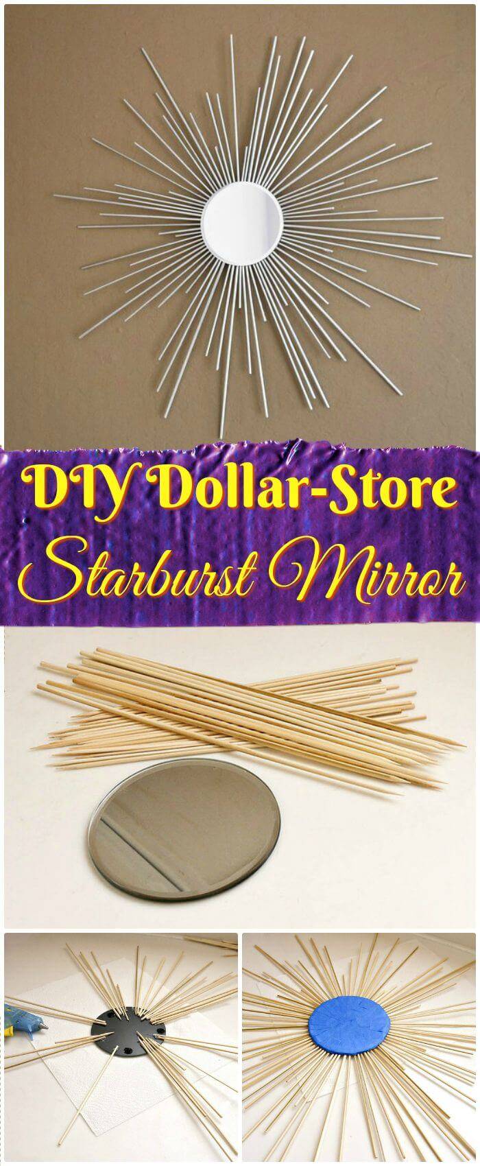 Easy DIY Dollar Store Starburst Mirror