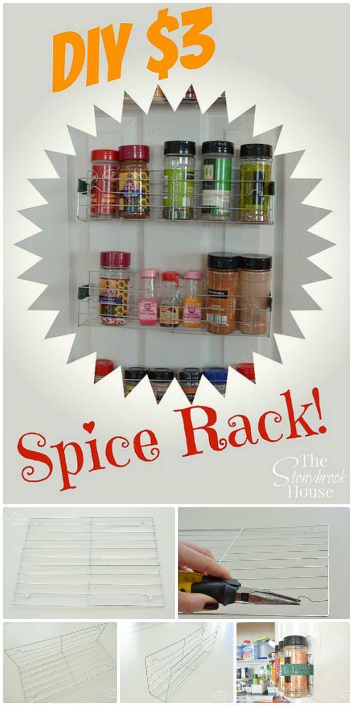 Easy How To DIY $1 Spice Racks - DIY Dollar Store Crafts 