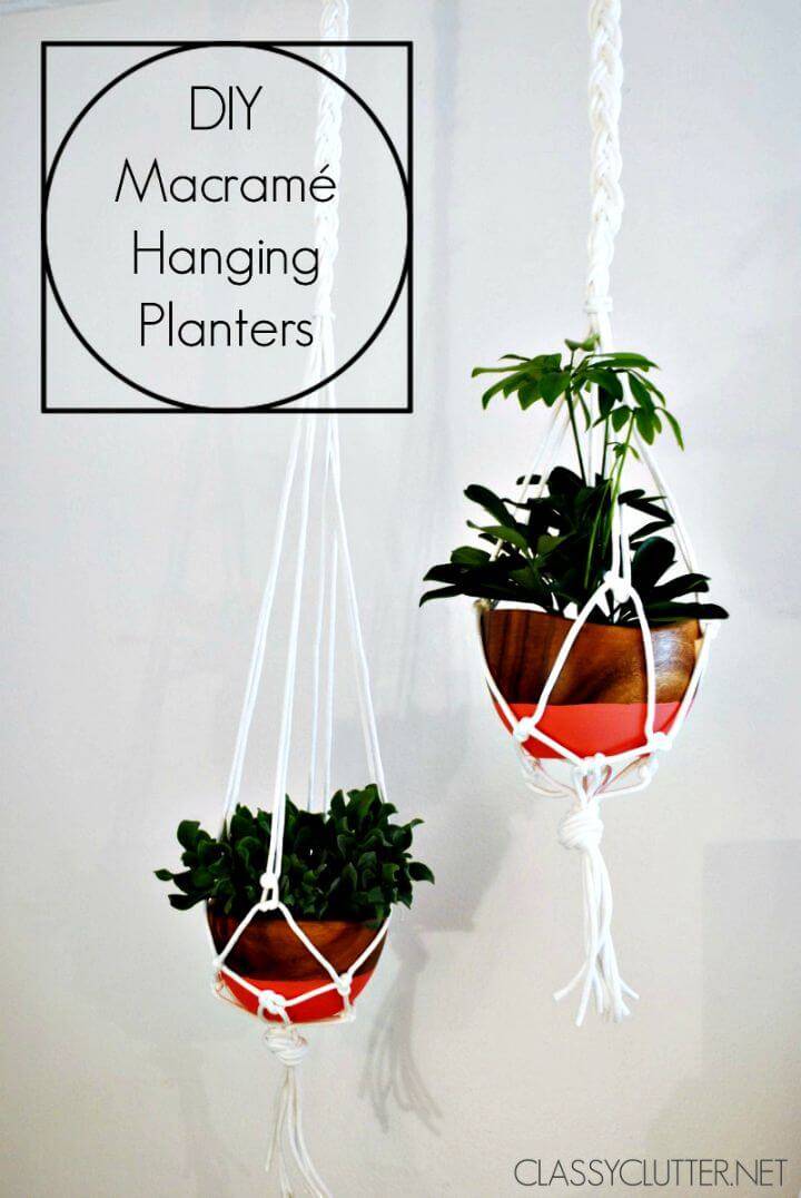 How To Easily Make A Macrame Hanging Planter