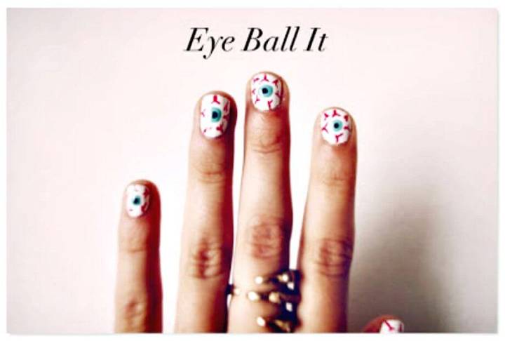 DIY Eyeball Nails - Easy Instructions Tutorial