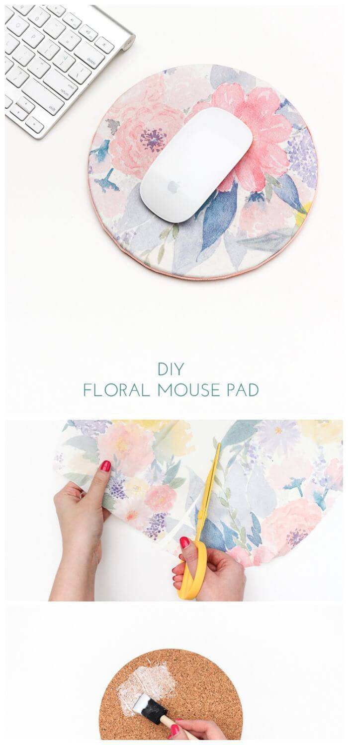 Easy DIY Floral Mouse Pad For Spring