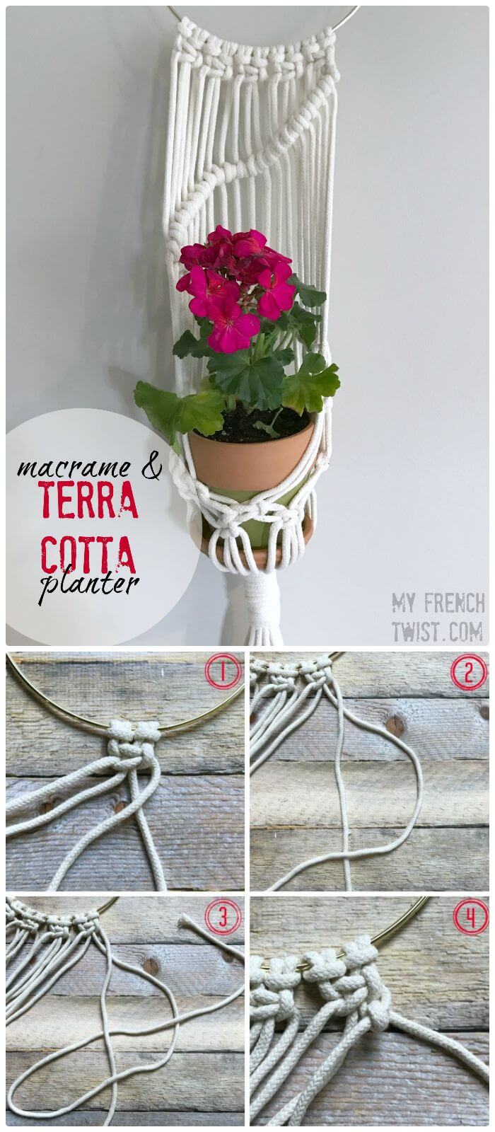 Easy And Quick DIY Macrame And Terra Cotta Planter