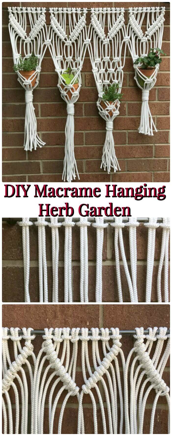 How To Make Macrame Hanging Herb Garden