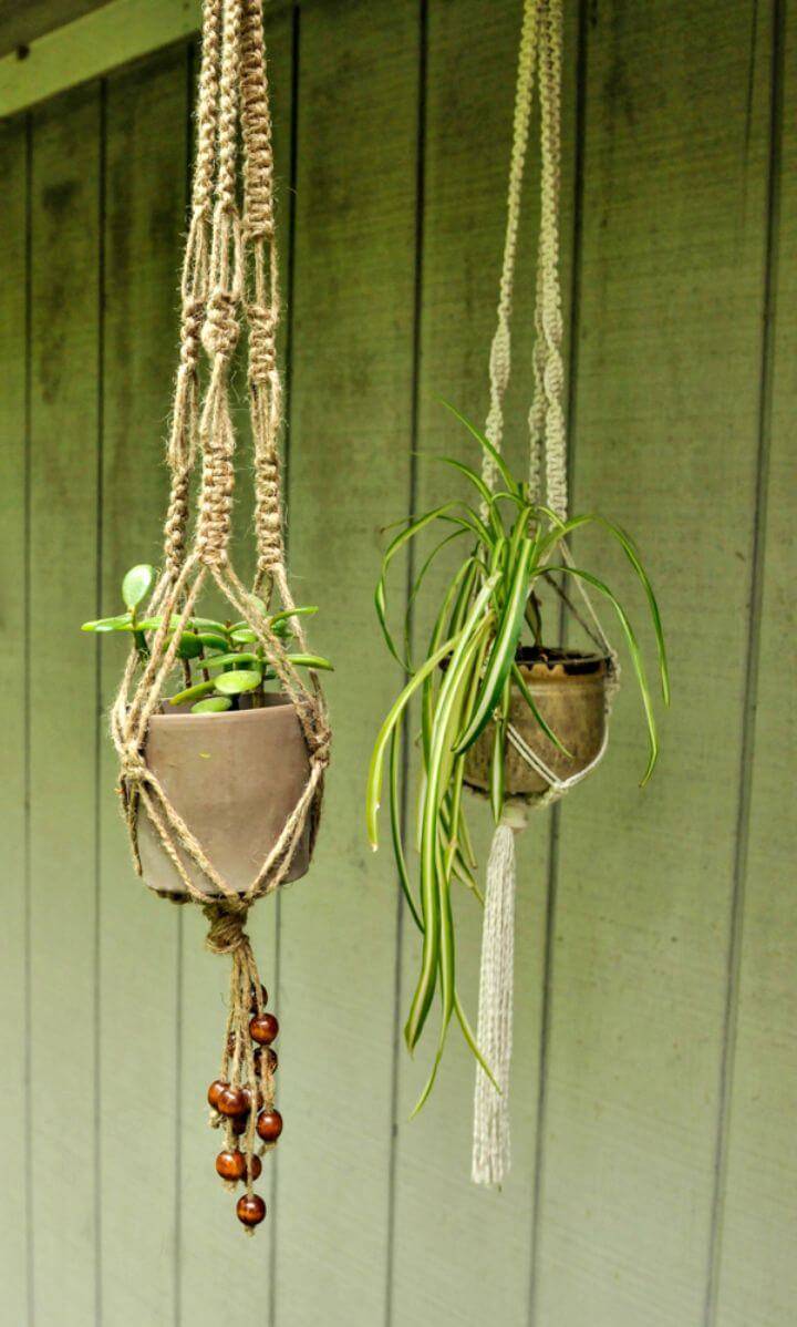 DIY Simple Macrame Plant Hangers