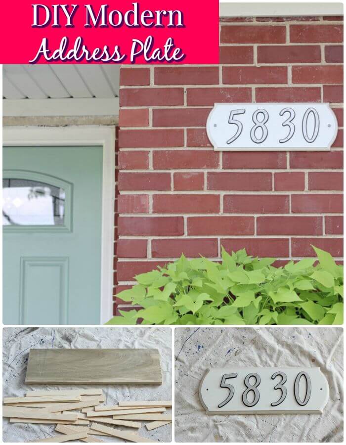 Easy And Simple DIY Modern Address Plate - Step By Step Instructions