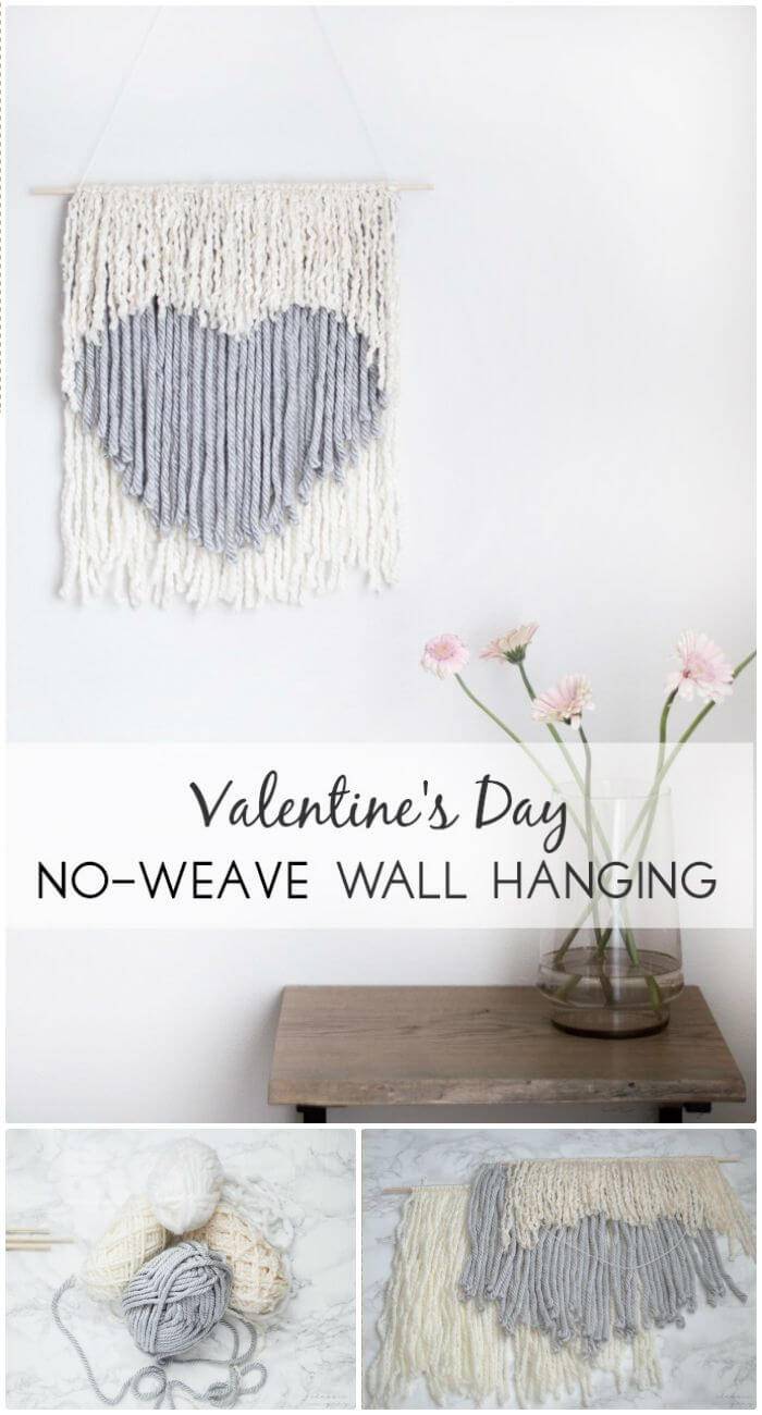 DIY No Weave Wall Hanging - Dollar Store Craft 