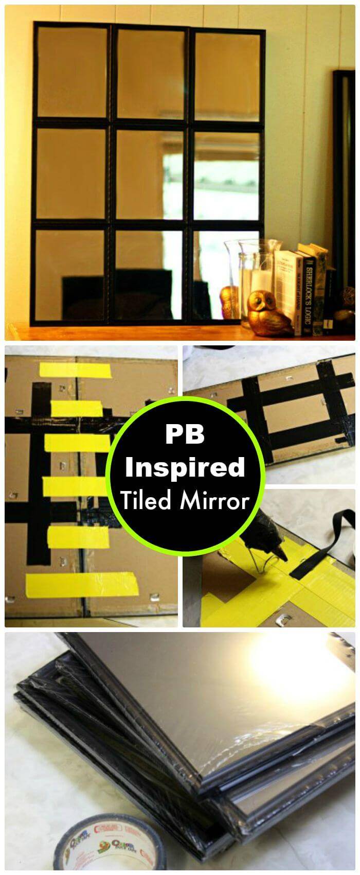 DIY PB-Inspired Tiled Mirror For $10