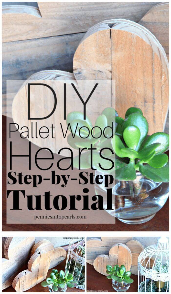 How To Make Pallet Wood Hearts Step by Step Tutorial