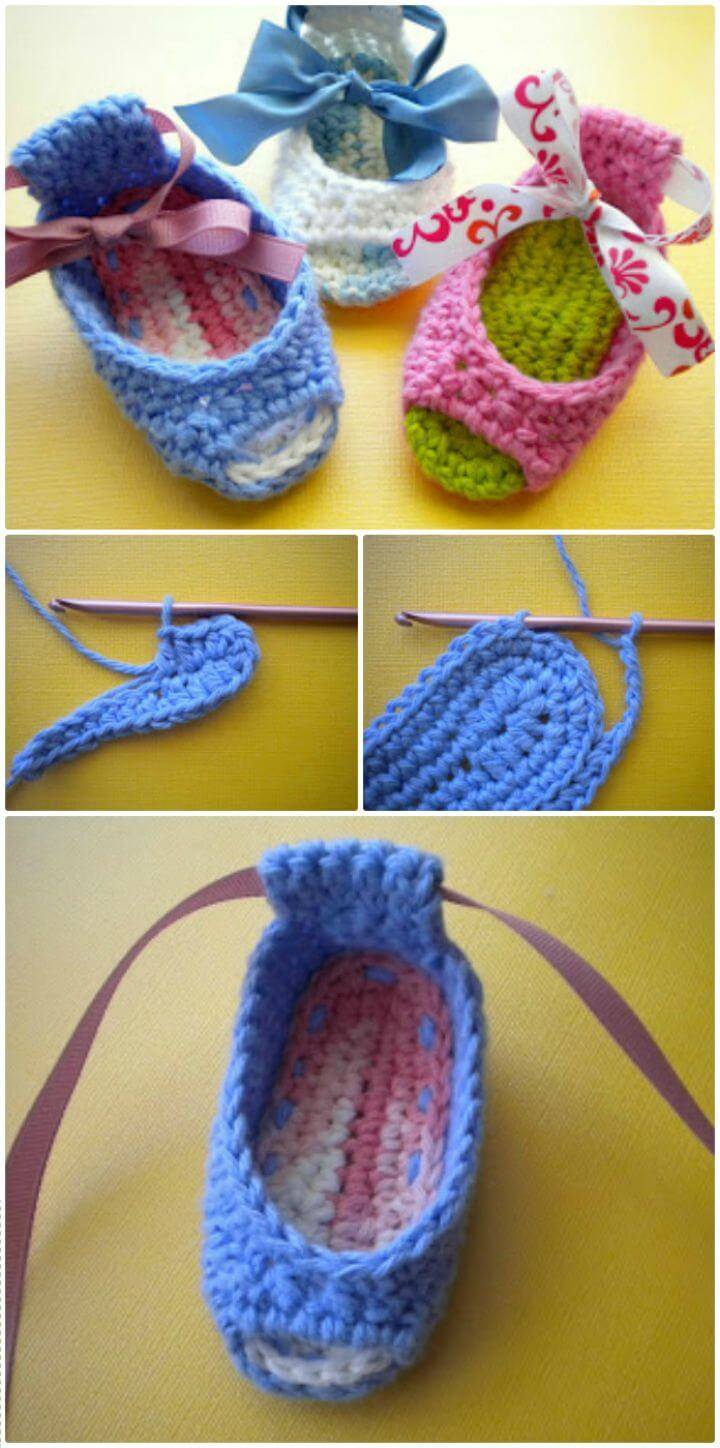 Free Crochet Piggy Peeps Baby Shoes Pattern
