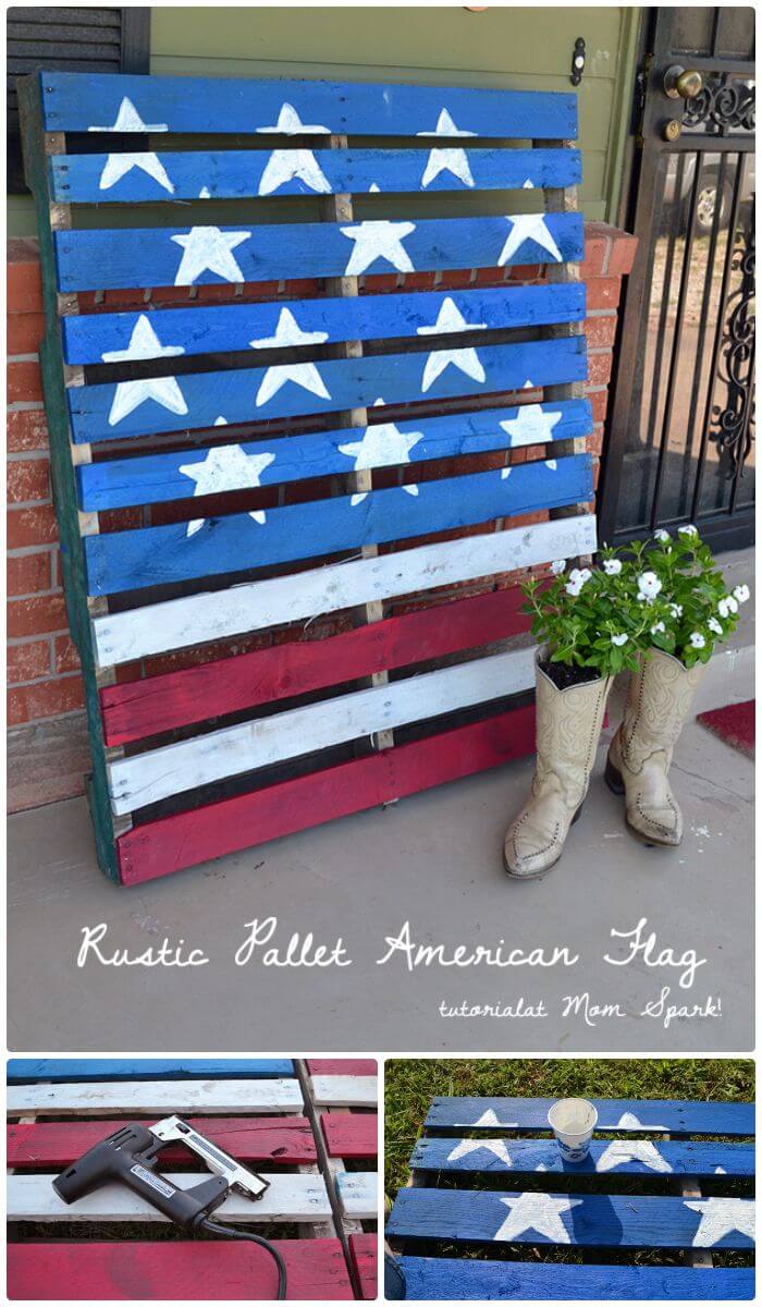 How To Easy DIY Rustic Pallet American Flag