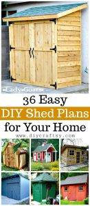 DIY Shed Plans - 36 Easy DIY Shed Designs for Your Home - DIY Crafts