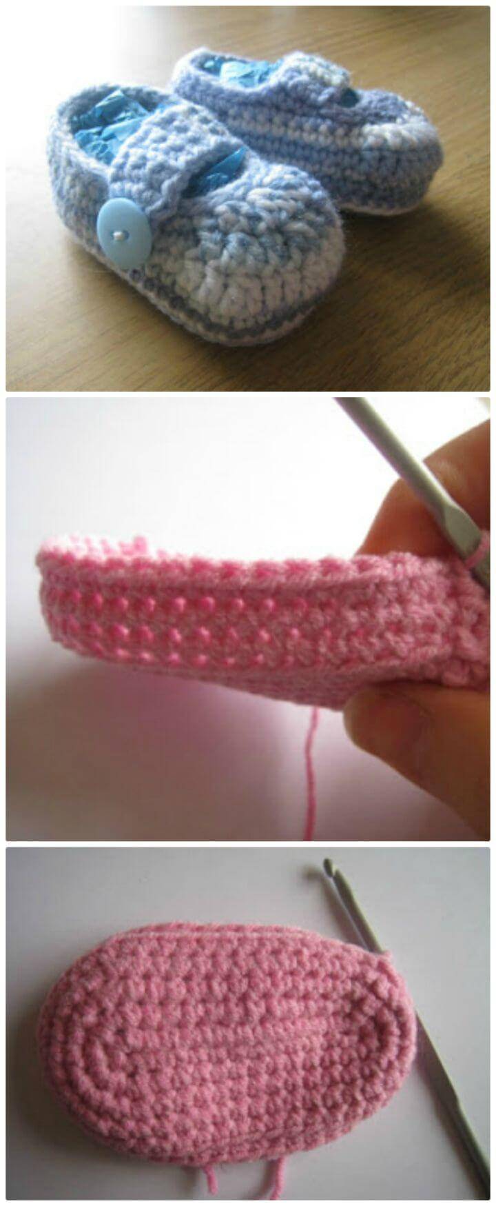 Easy Simple Crochet Baby Booties Pattern