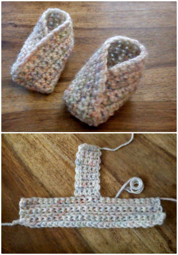 How To Free Crochet Simple Crossover Bootie Pattern