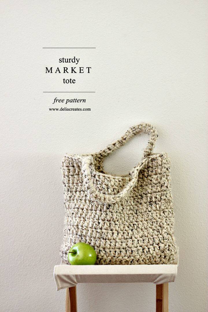 How To Free Crochet Sturdy Market Tote Pattern