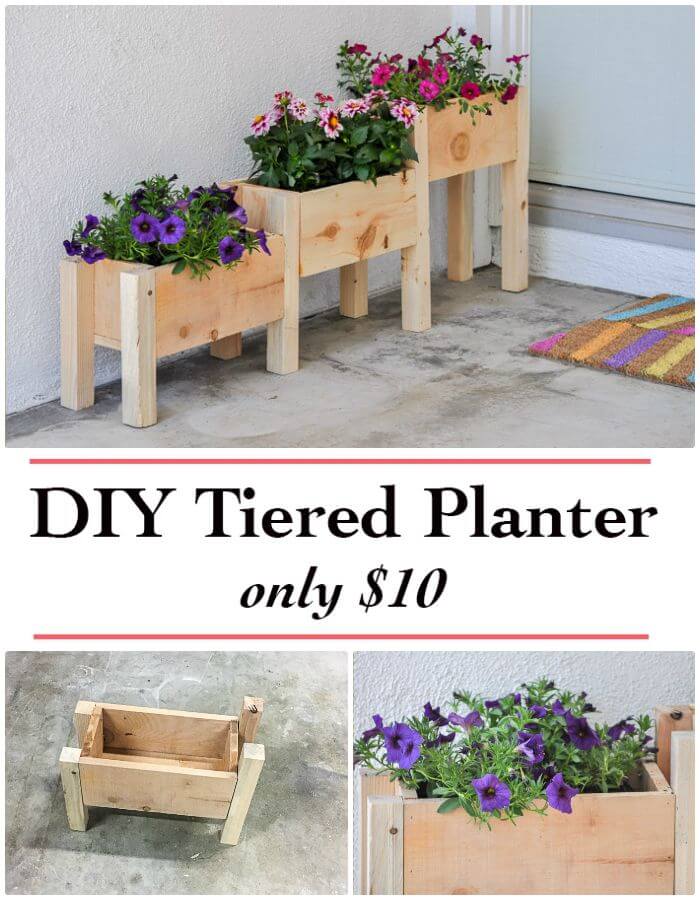 How To Tiered Planter Box Plans and Video Tutorial Under $10