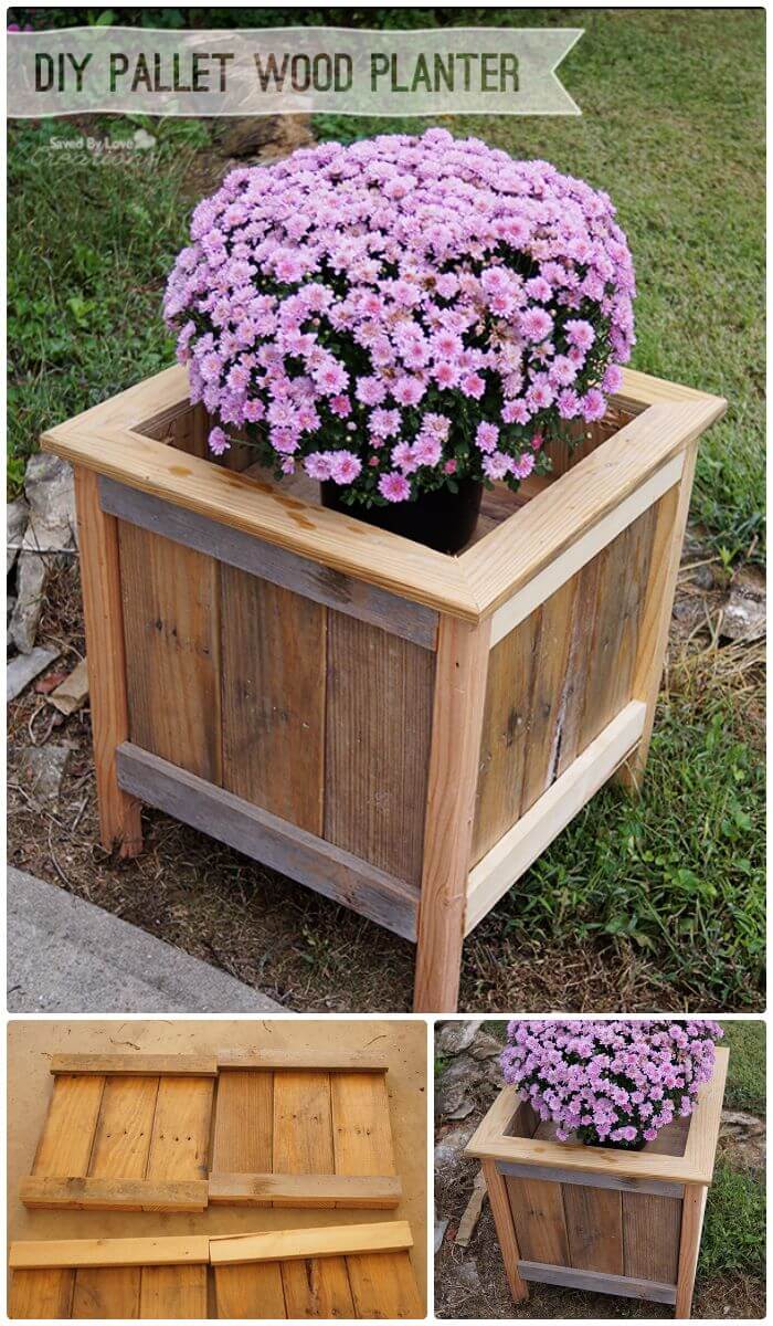 Super Easy DIY Wood Pallet Planter