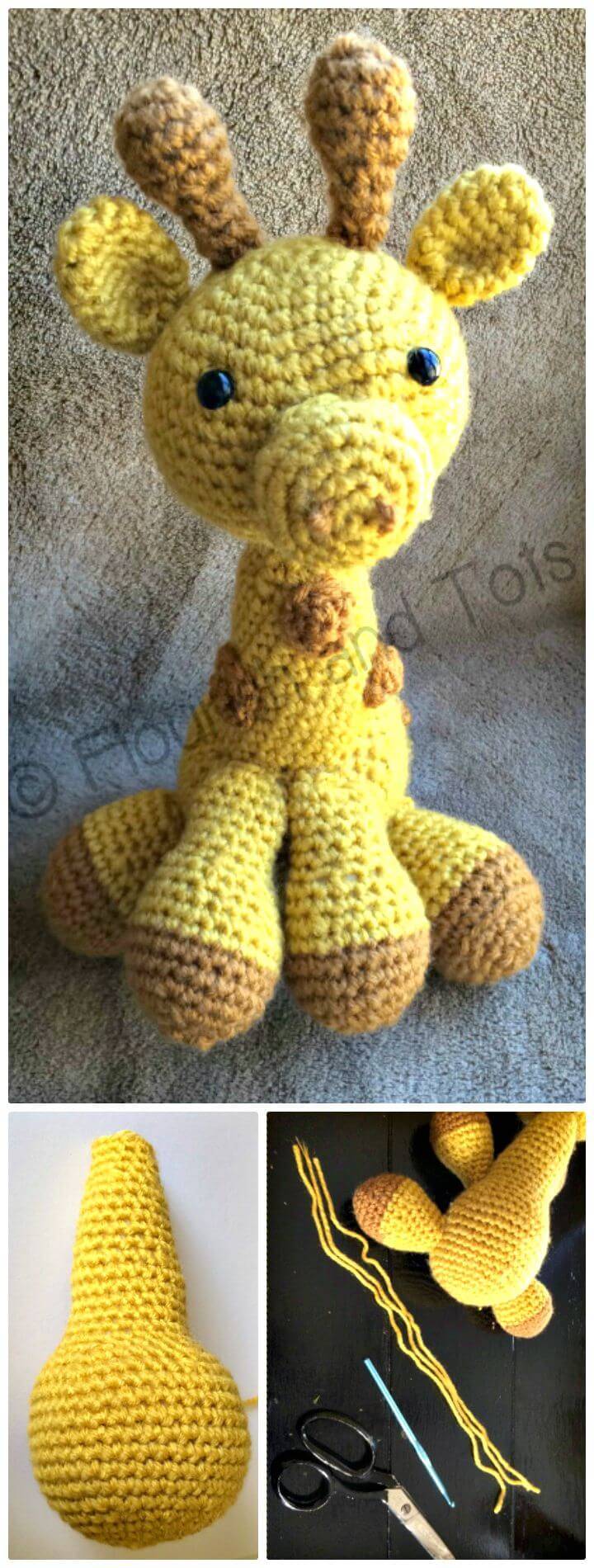 Free Crochet An Easy Giraffe Amigurumi Pattern!