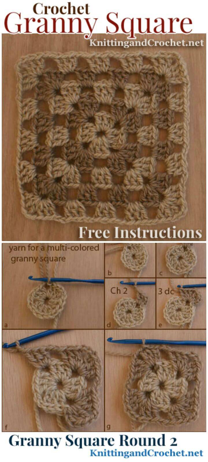 Easy Free Crochet Granny Square Pattern