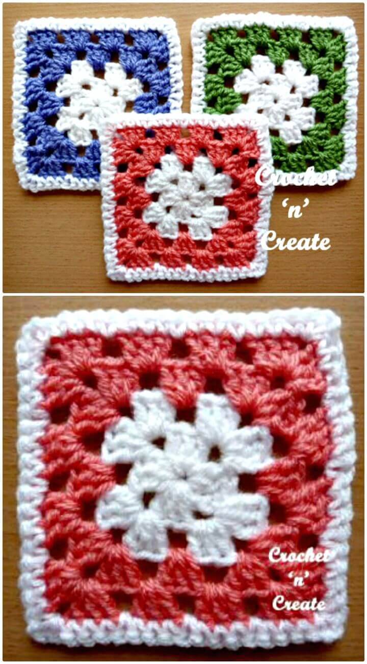 Easy Free Crochet Granny Square Pattern