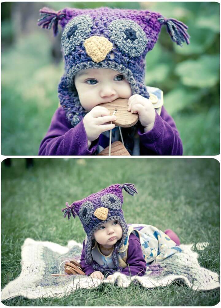 Free Crochet Woolly Owl Hat Pattern