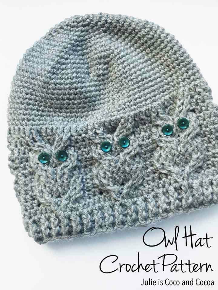 Easy Free Crochet Owl Hat Pattern