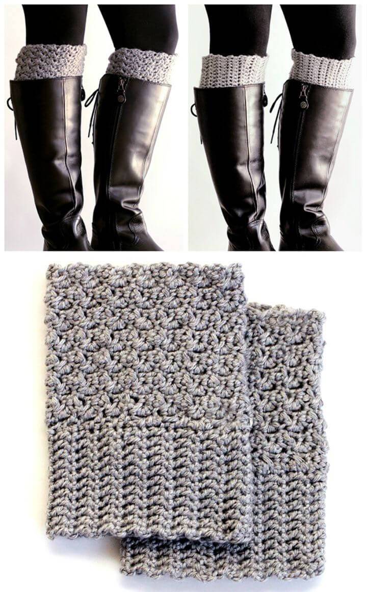 Crochet Reversible Boot Cuffs - Free Pattern